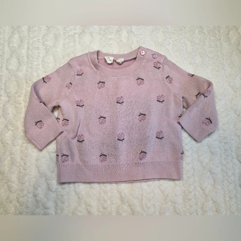 2 Gap Baby 100% Cotton Knit Sweaters 12-24M Bundle